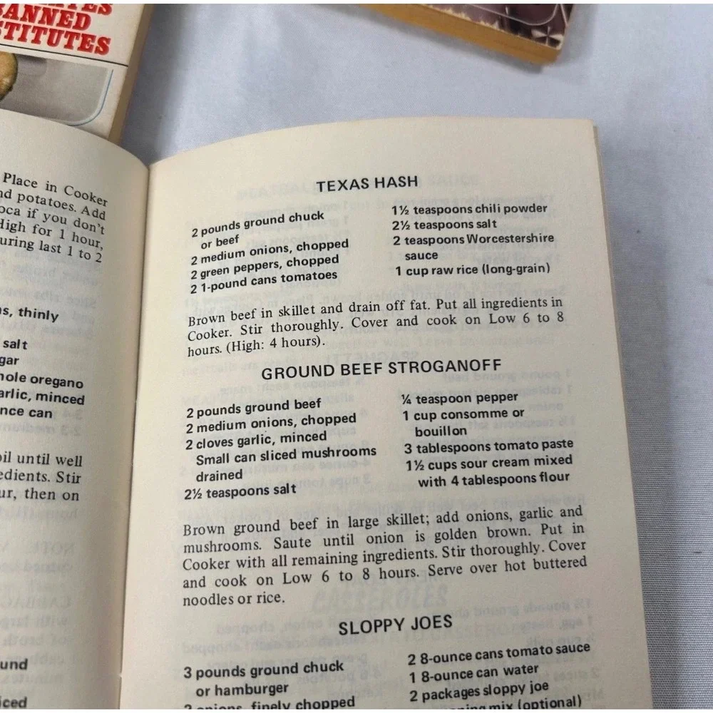 Vintage 70s Pocket Cookbook Lot Calorie Counter Crockery Slow Cooker Manual 4pc